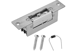 Electric Strike Door Lock, Double Unlock Mode Access Control Lock, 12V Adjustable Narrow Type Door Lock, Safety Intelligent C