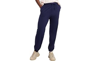 Hanes Womens Essential Jogger Pants, Drawstring Sweatpants for Women, 100% Cotton Jersey, 29"