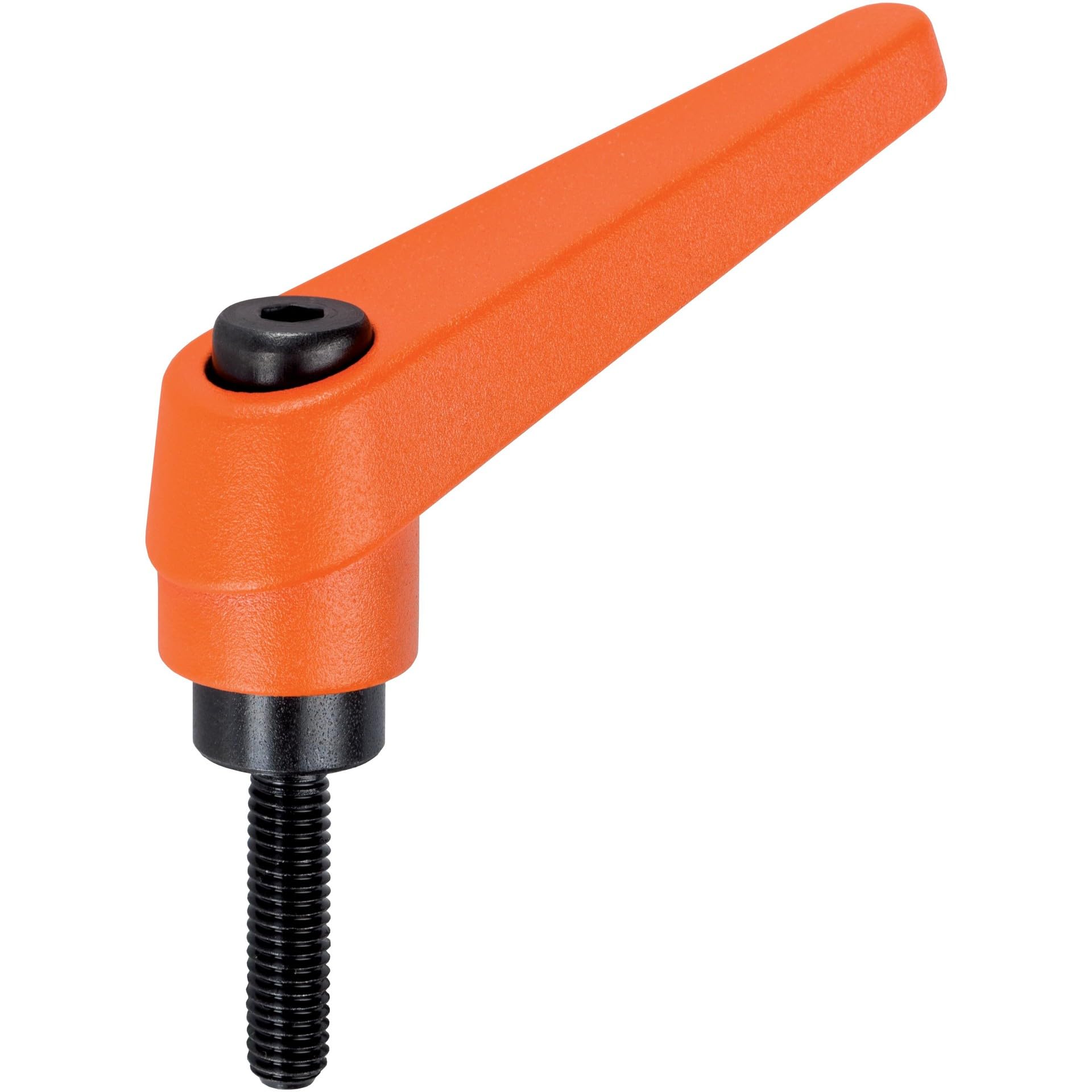 HALDER 24400.0391 Adjustable Clamping Lever, Orange, d1=18 mm/d2=M8/L1=63 mm