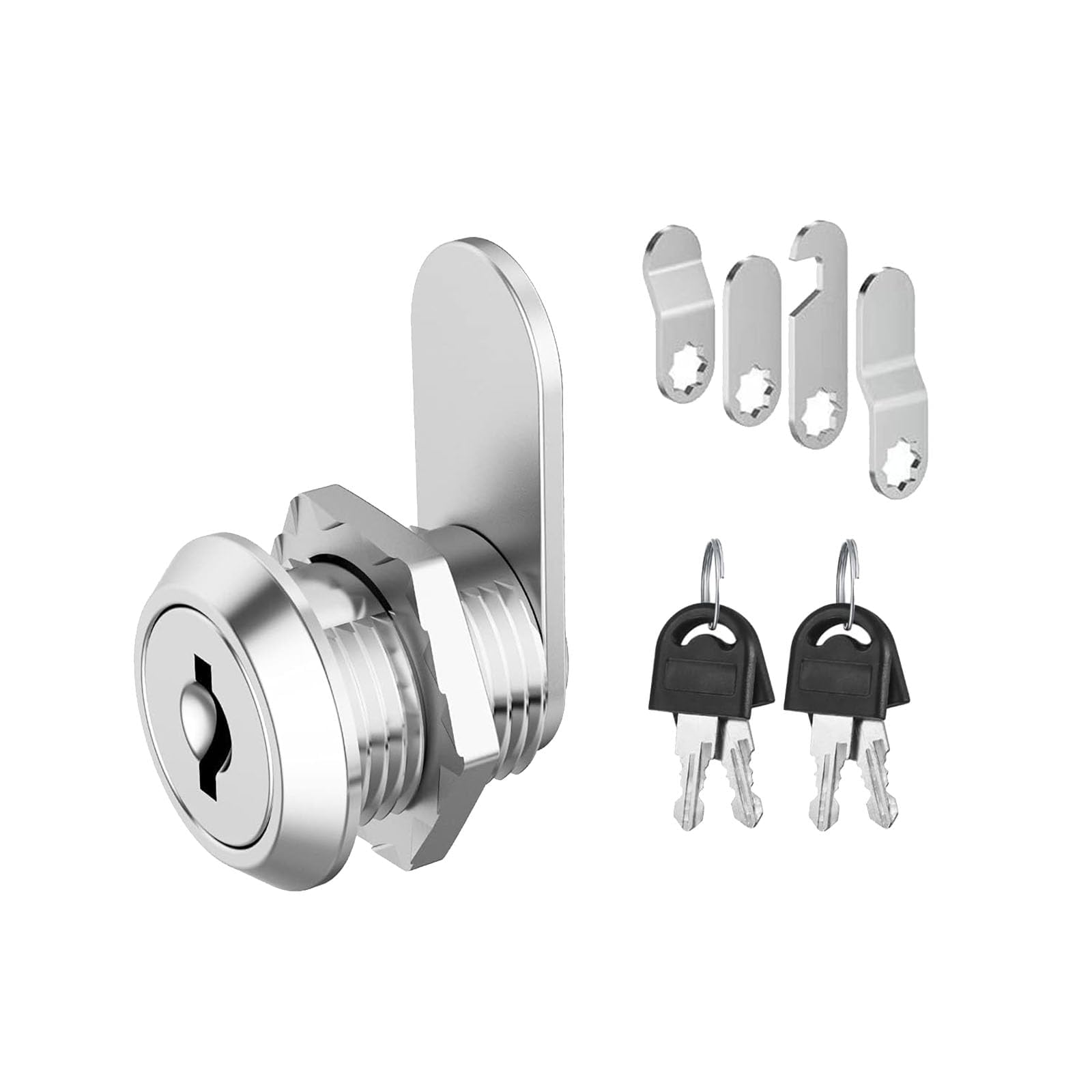 Letterbox Lock, Comes with 4 Keys and 4 Different Lock Plates, Cabinet Lock, Locker Lock, Letter Box Lock, Lever Lock Furniture Lock for Cupboard, Cabinet Doors