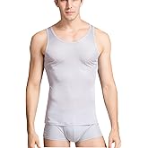 METWAY Men's Silk Tank Tops Sleeveless Pure Silk Undershirt Super Absorbent and Breathable Classic A Shirts