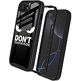 GUGU6JI Street Fashion Cool Funny Don't Touch My Phone Design Compatible with iPhone 16e Case for Boys Man Luxury Shockproof Rugged Cover Dual Layer Soft TPU + Hard PC Bumper Full-Body Protective Case