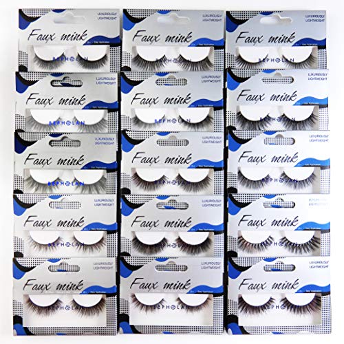 BEPHOLAN 15 Pairs False Eyelashes Synthetic Fiber Material| 3D Mink Lashes| Natural and Dramatic| Reusable| 100% Handmade & Cruelty-Free