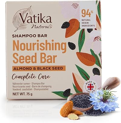 Vatika Naturals Complete Care Shampoo Bar 75g Almond Oil Blackseed Damaged Hair