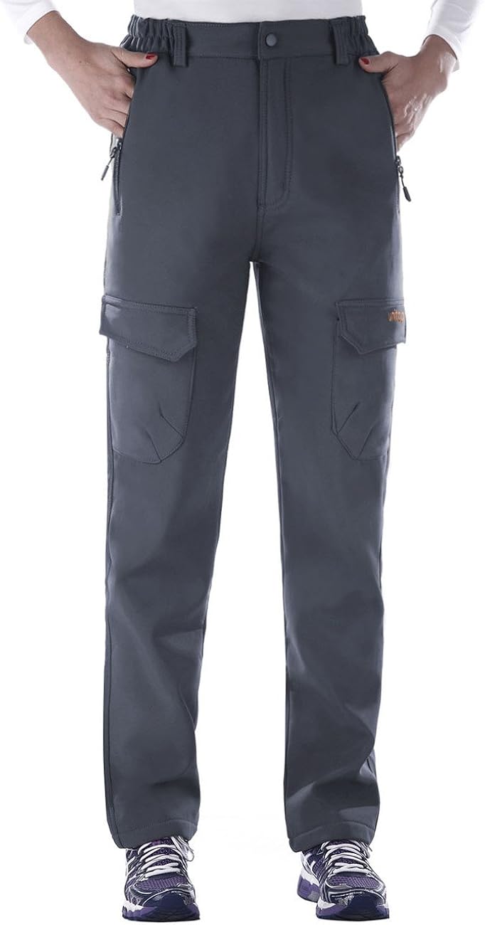 Unitop Women's Winter Outdoor Warm Water-Resistant Fleece Lined Ski Snow Pants : Clothing