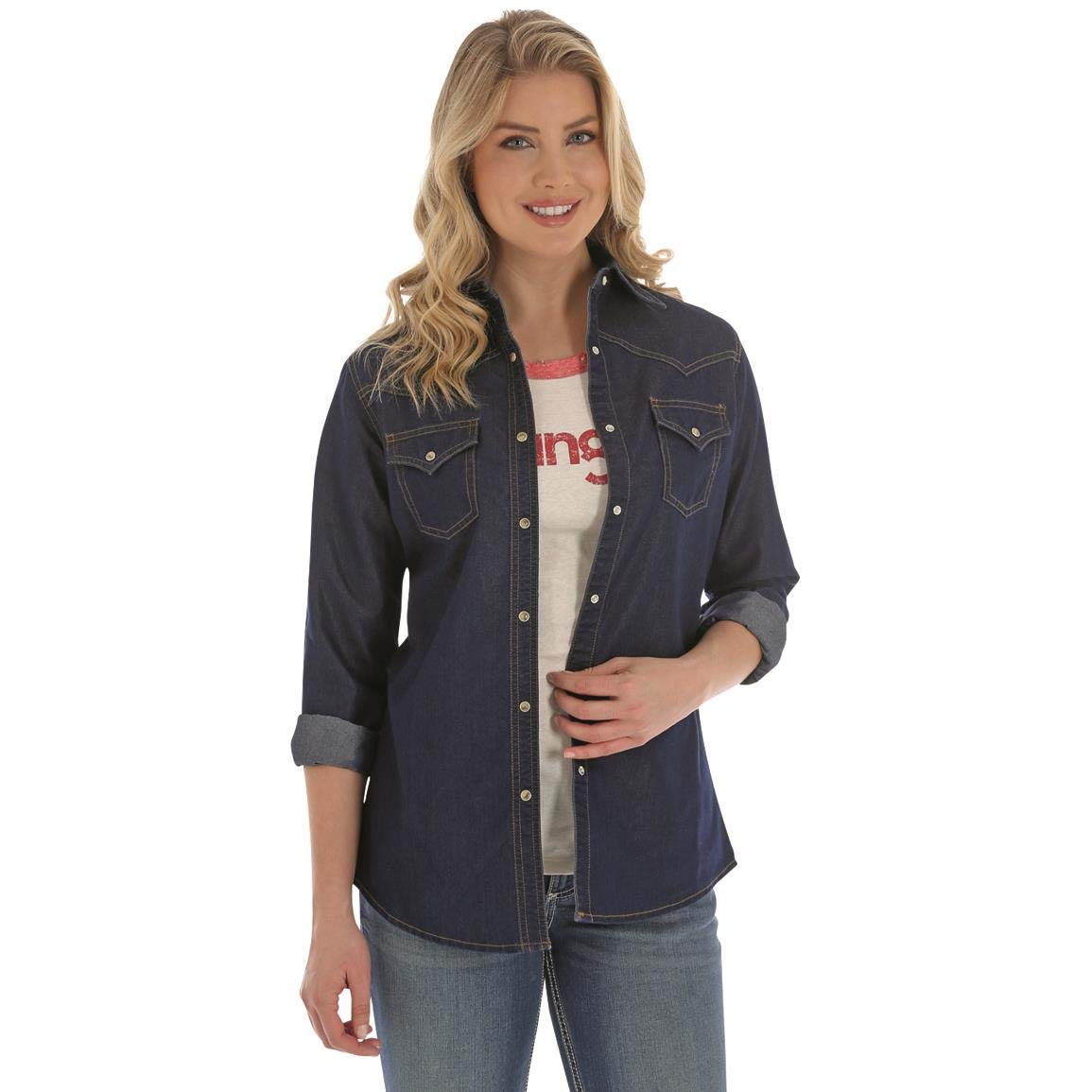 Wrangler Women's Western Denim Shirt - Denim Fit
