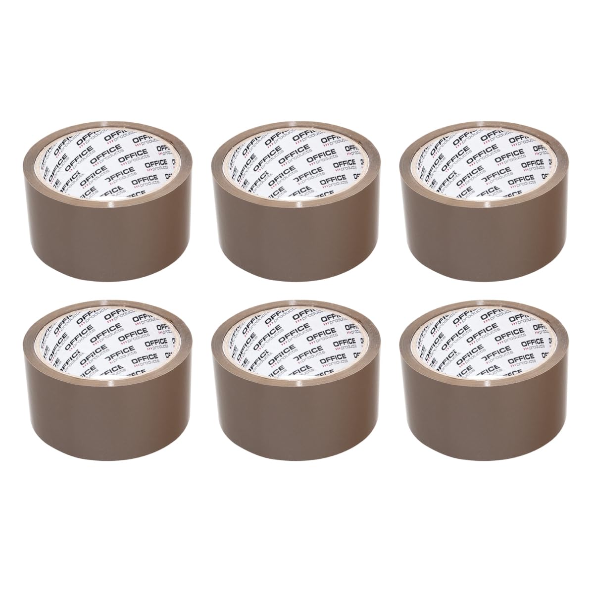 OFFICE PRODUCTS Verpackungsklebeband / 6 Rollen/ 48mm x 46m / Braun/PP-Packband mit Acrylkleber/Verpackungsband Klebeband Paketklebeband