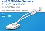Vonets VAP11N-300 Mini WiFi Bridge Ethernet Adapter 300Mbps RJ45 Smart TV Camera view 2