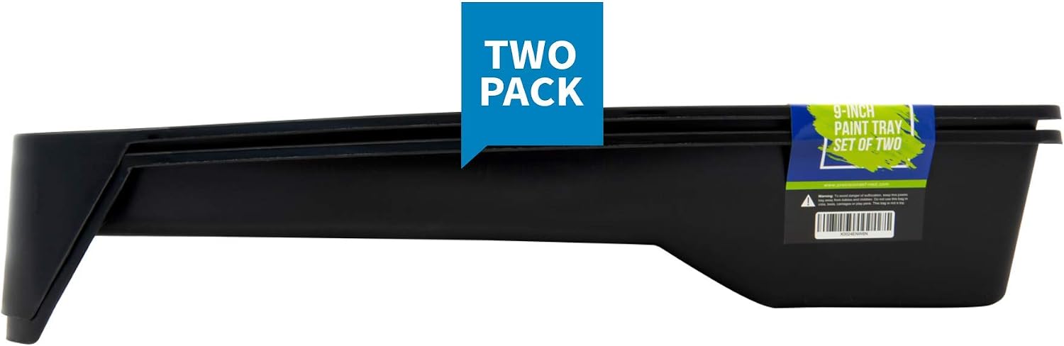 P&D Supreme 9-Inch Paint Roller Tray Set (2-Pack), Built for 9-in Roller Brushes, Paint Tray, 23-cm (Set of 2) - Image 3