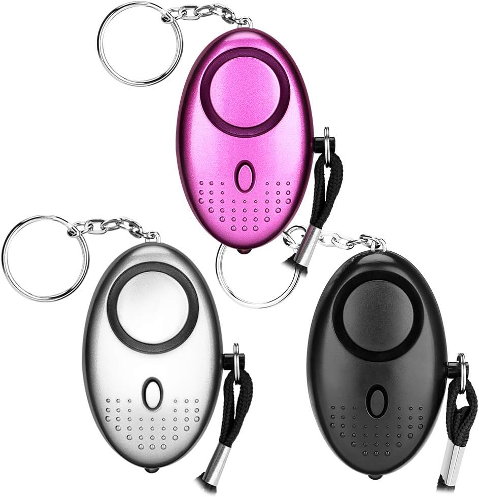 Personal Alarm, Eletorot 3 Pack Security Alarms Keychain with LED Flashlight, 140DB Police Approved Personal Security Mini Loud Staff Panic Rape Attack for Women Kids Night Worker
