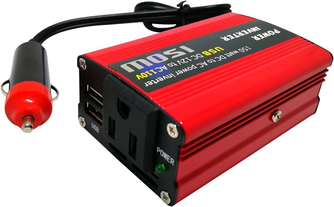 Amazon インバーター Dc12v専用 シガーソケット給電 コンセント出力 Usb出力 擬似正弦波 排熱ファン付き 並行輸入品 インバーター コンバーター 車 バイク