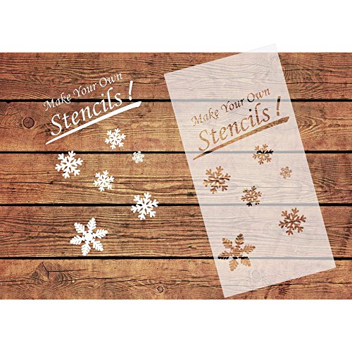 JINSEY Make Your Own Stencil - Blank Stencil Sheets - Ideal Use Compatible & Silhouette Machines (Mylar Material) (White)