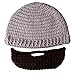 FREE FISHER Unisex Funny Winter Hat w/Fake Beard Detachable Beard Beanie Hand-Knit Hat