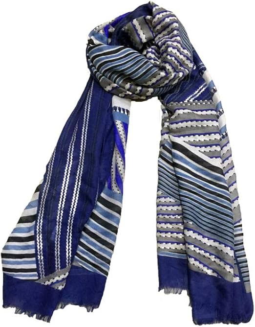 écharpe bleue femme Clearance