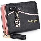 UTO Women's Wallet PU Leather Card Holder Organizer Girls Small Cute Coin Purse