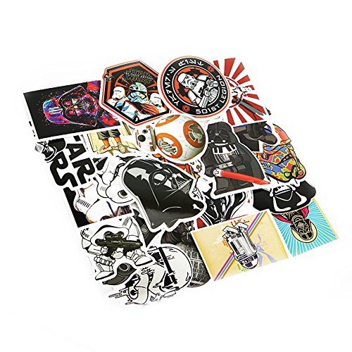 Cartoon Stickers, Echeer PVC Waterproof Stickers for Decorate Laptop, Notebooks, Car, Bicycle, Skateboards, Luggage etc (25PCS No-Duplicate Stickers Pack)