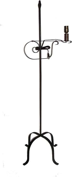 Amazon Com Wrought Iron Floor Lamp Flame Top Amish Made