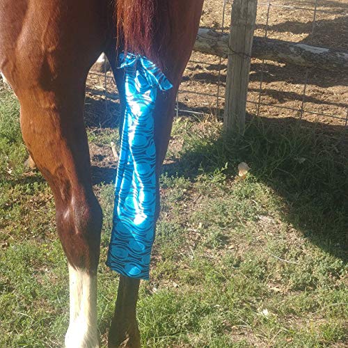 Silky Horse Tail Bag Blue Oval Print