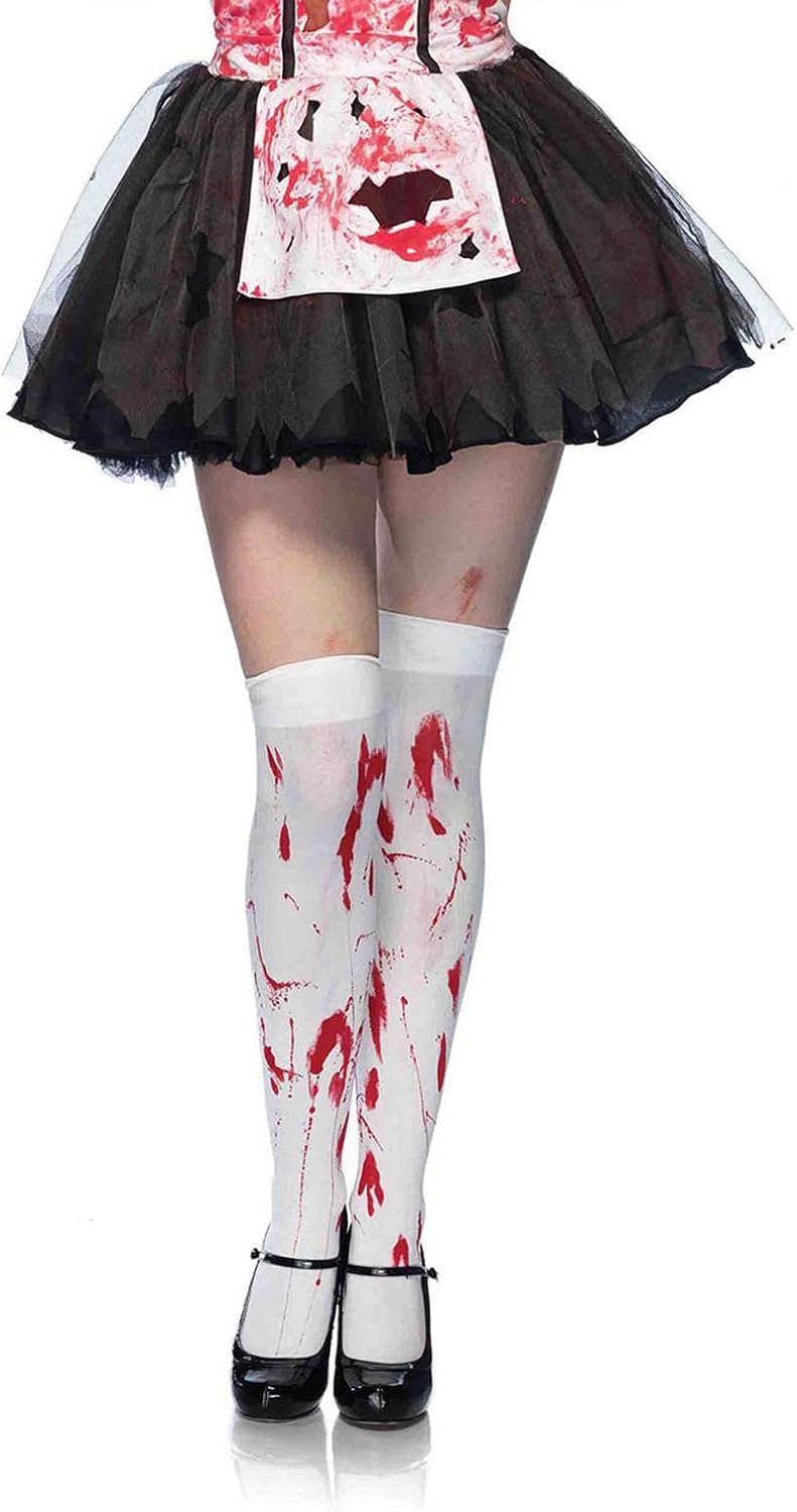 Leg Avenue Women's Bloody Halloween Thigh Highs