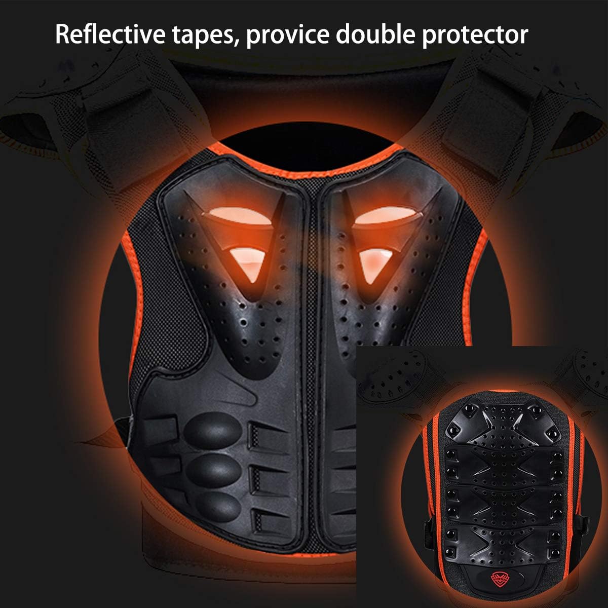 GuTe Kids Bike Chest Protector, Sport Motocross Skiing Armor Vest Spine Protective Gear: Automotive
