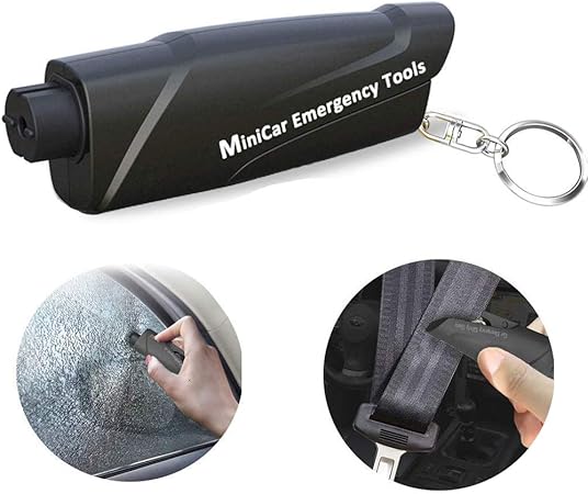 Amazon Ansgo 緊急脱出ハンマー 車用 緊急ツール レスキューハンマー シートベルトカッター 水中適用 緊急対応セット 車 バイク