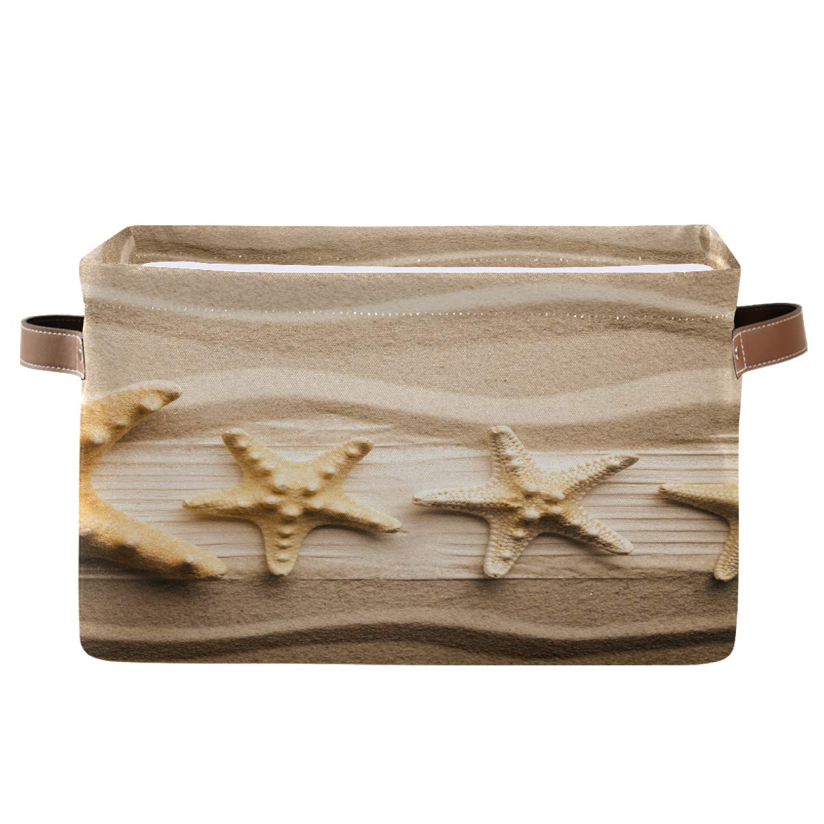 BIGJOKE Aufbewahrungskorb mit Seestern-Aufdruck, Würfel für Spielzeug