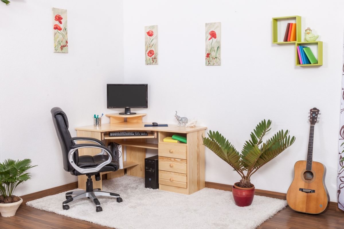 Schreibtisch Holz 005 - 74 x 130 x 90 cm (H x B x T): Amazon.de: Baumarkt