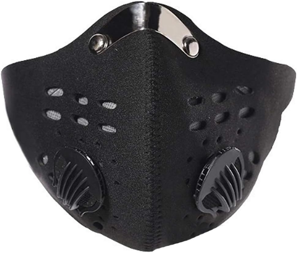 Dolce Na Unisex N99 Mask Activated Carbon PM2.5 Dust Mask Anti Pollution Safety Half Face Mask Sports Mask with Filter Cotton Sheet and Valves for Cycling, Running