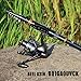 Sougayilang Spinning Telescopic Fishing Rod Graphite Carbon Fiber Travel Portable Super Hard Fishing Pole for Boat Saltwater and Freshwater Fish Fishing Rods Poles