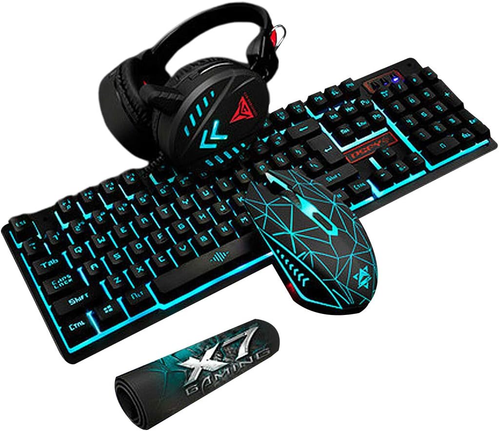 Tastiera E Mouse Retrò Rosa – Set Cablato Con Tasti Rotondi Stile Macchina Da Scrivere, Interruttori Rossi Lineari, Mouse RGB E DPI Regolabile, Per PC E Mac
