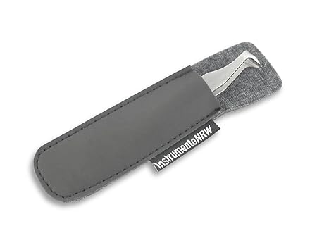 InstrumenteNrw Fischgrätenzange Edelstahl Grätenpinzette mit Fisch Entschupper Spitze Premium Qualität 11 cm mit Etui zur sic