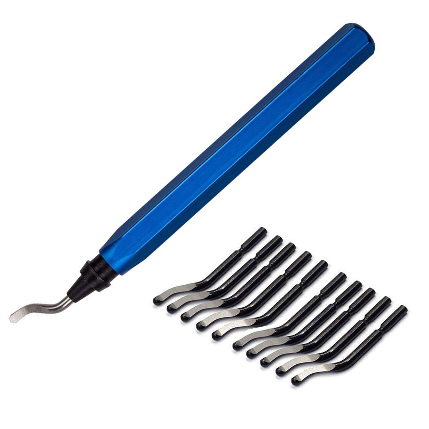 MAVAST Aluminum Deburring Tool with 11 High-Speed Steel (Blue)