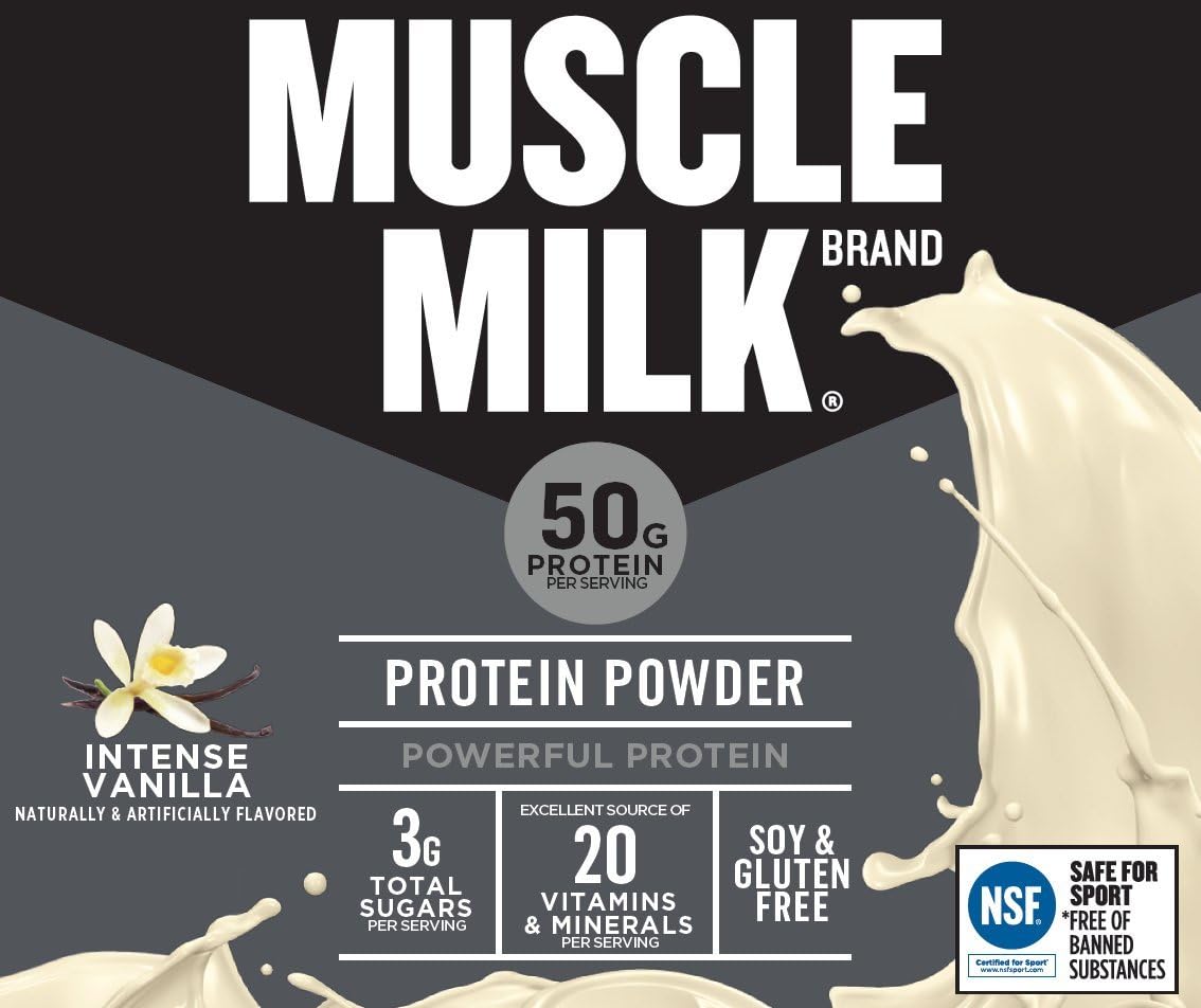 Muscle Milk Pro Series Protein Powder, Intense Vanilla, 50g Protein, 2.47 Pound, 14 Servings: Health & Personal Care