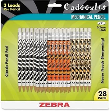 Amazon Com Zeb51628 Zebra Pen Cadoozles Animal Print Mechanical Pencils Office Products