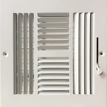 Hbw 8 X 8 Duct Opening Size 4 Way Stamped Face Steel Ceiling