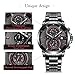 Mens Watches,Elegant Business Style Casual Sport Wrist Watch with Calendar Multifunctional Stainless Steel Chronograph Watch (AllBlack)