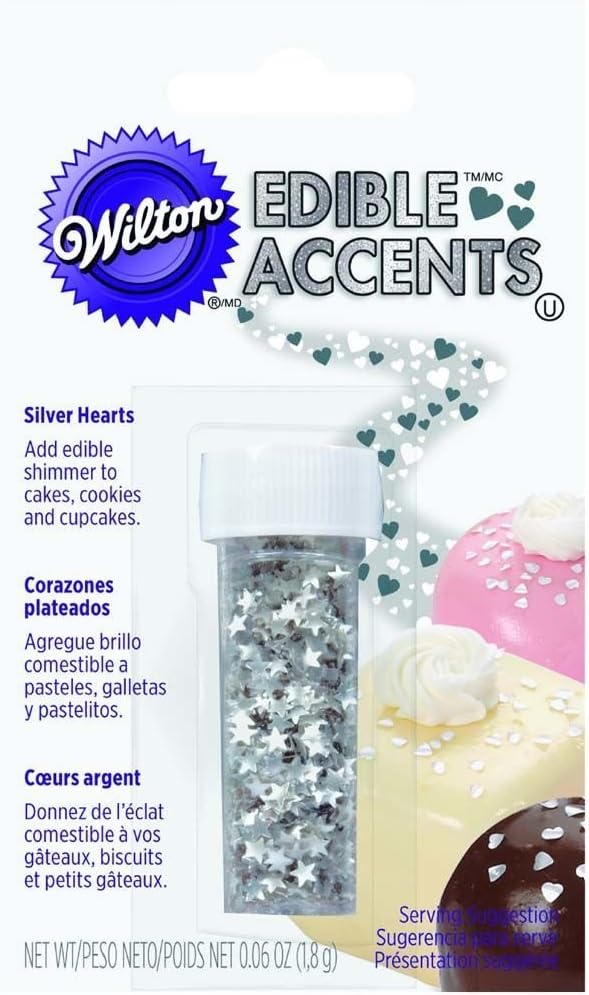 Silver Stars Edible Glitter by Wilton
