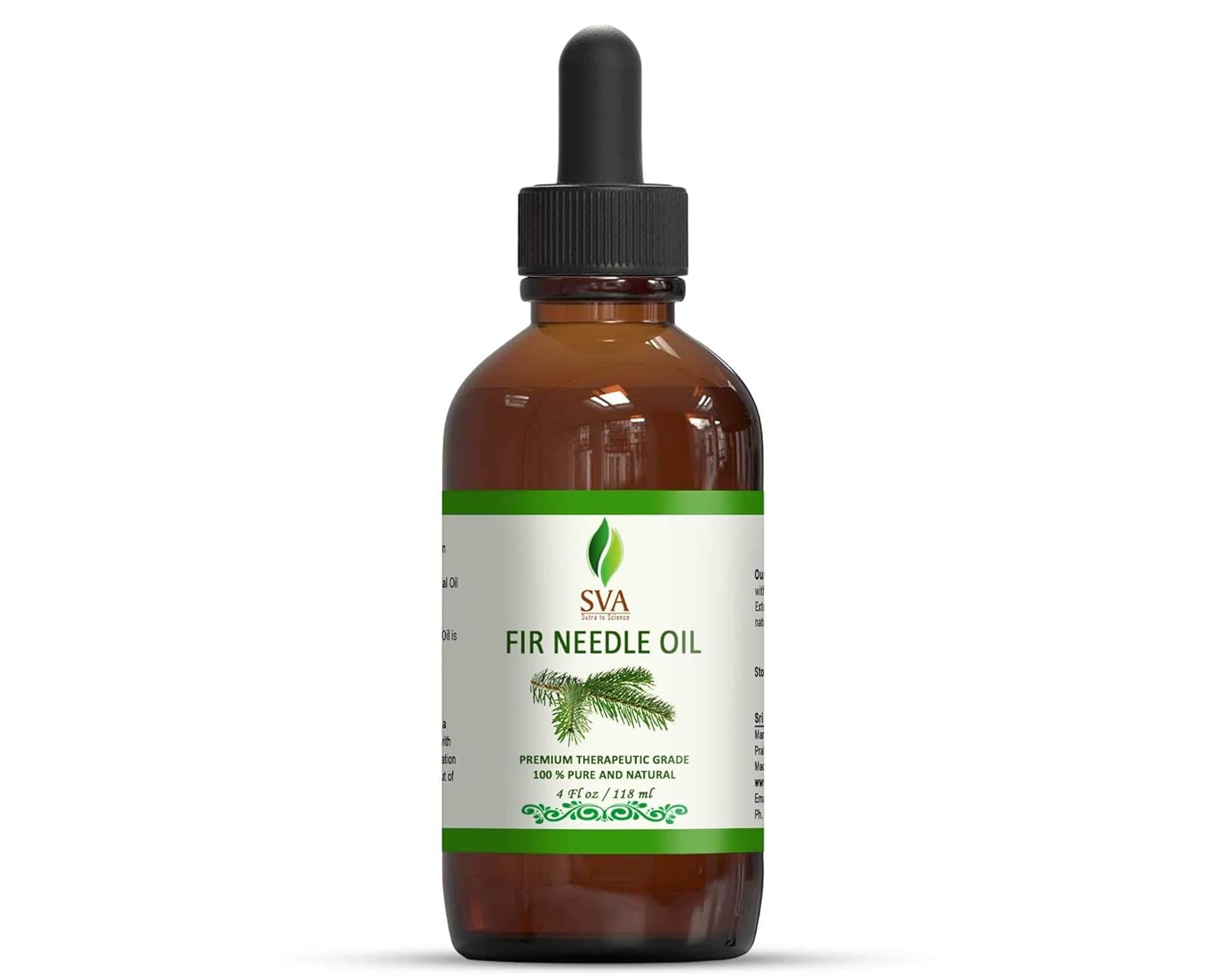 SVA ORGANICS 100% PURE SIBERIAN FIR NEEDLE ESSENTIAL OIL 4 OZ (118 ML) THERAPEUTIC GRADE: Beauty