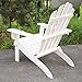 Songsen Fashion Outdoor Wooden Folding Adirondack Chairs Patio Deck Garden Furniture (Adult,White)
