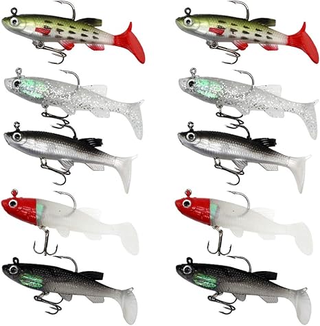 DMFSHI Señuelo De Pesca, Cebos para Pesca De Mar, Juego De Señuelos De Lucio con Caja