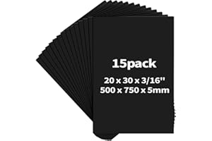 CreGear Black Foam Board, 15 Pack 20" x 30", Premium Black Foam Core Boards, 3/16"Thick, Double Sided Backing Board for Poster Projects, Presentation, Signboards, Art Crafts, Framing, Display