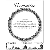 Crystal Bracelet for Women Spiritual 6mm Natural Stone Bracelets Handmade Stretch Crystal Beaded Bracelets Energy Gemstone Bracelet Healing Bracelet Crystal Jewelry for Women Men