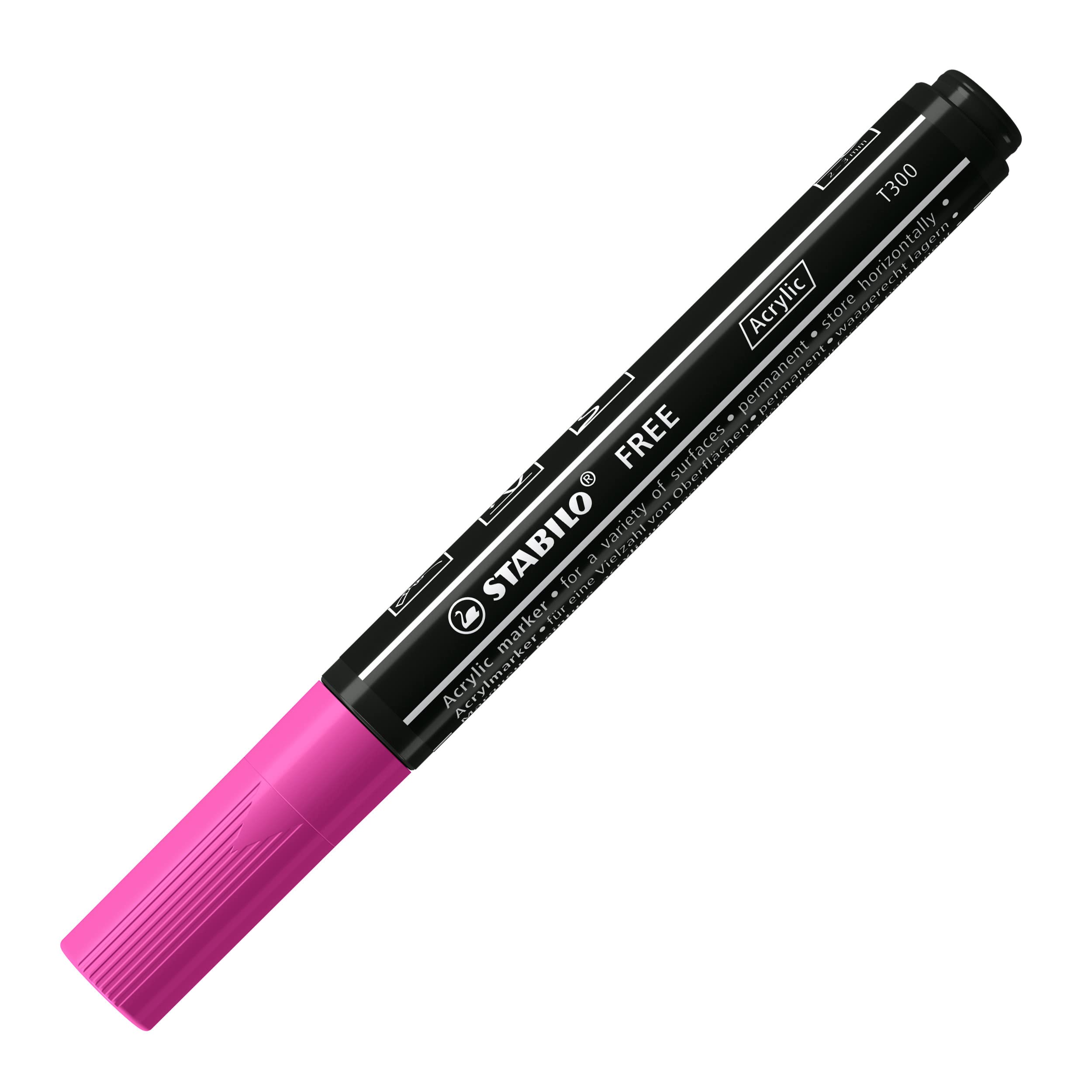 STABILO Acrylic Marker FREE Acrylic - T300 2-3 mm Bullet Tip - Box of 5 - Lilac
