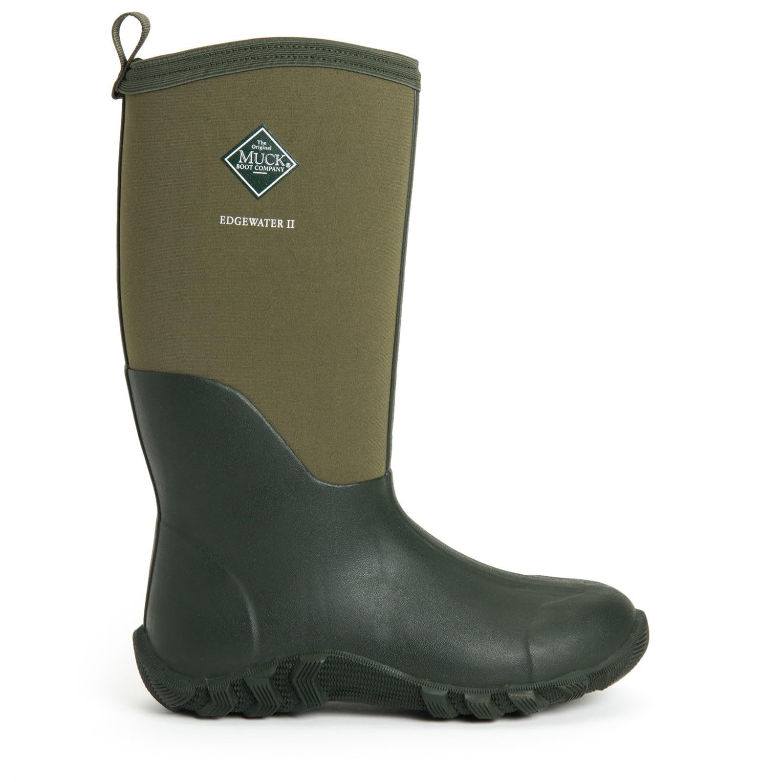 Muck Boots Unisex Edgewater II Pull On Waterproof Wellington Boot, Dark Green, 14