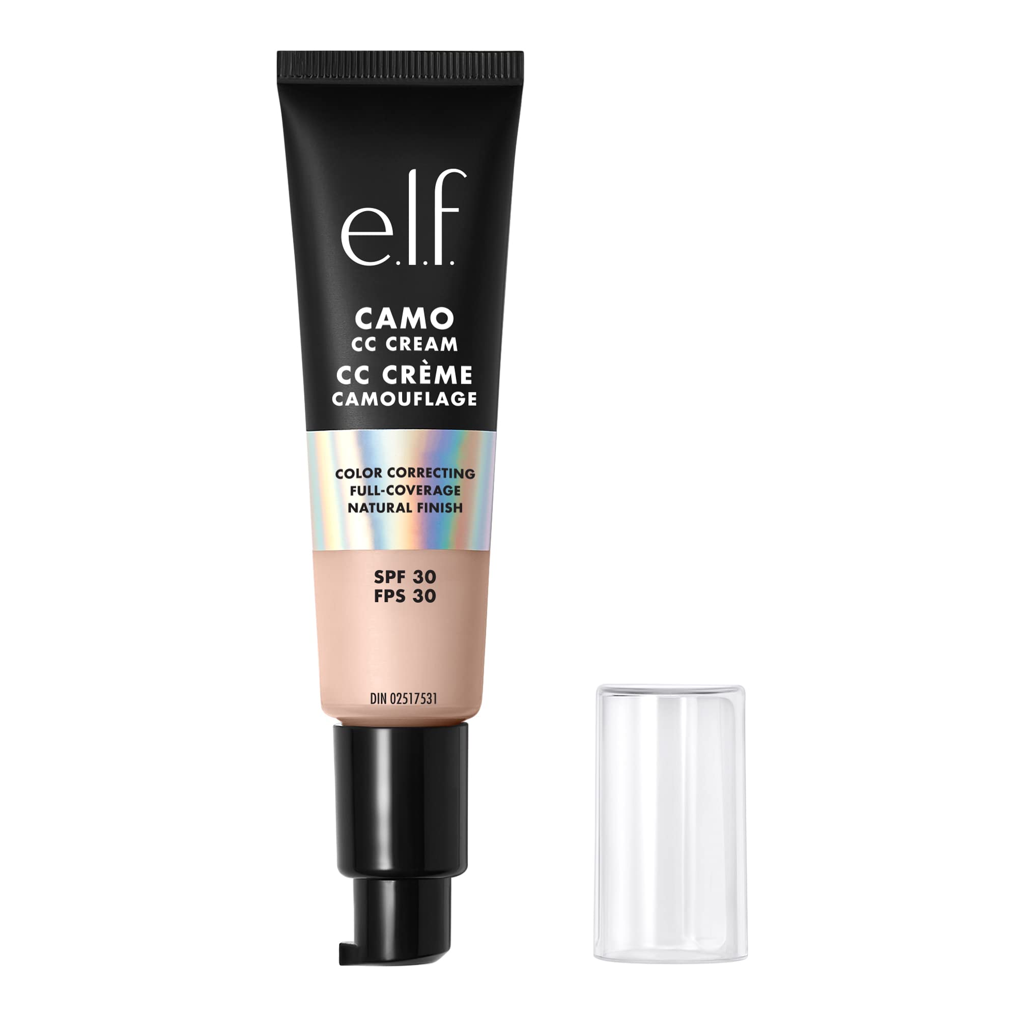 e.l.f. Camo CC Cream, Color Correcting Medium-To-Full Coverage Foundation with SPF 30, Fair 125 C, 1.05 Oz (30g) — image 1
