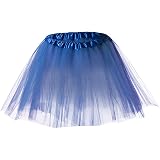 Damen Tütü-Rock 3-lagig – Asymmetrisch, Glitzernd, Elastische Taille (60-110 Cm), Für Ballett, Party, Kostüm, One Size Damen Tütü-Rock 3-lagig – Asymmetrisch, Glitzernd, Elastische Taille (60-110 Cm), Für Ballett, Party, Kostüm, One Size