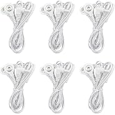 Replacement Premium TENS Lead Wires 2.35mm Shielded Plug to 4 Snap 3.5mm Connectors for TENS Units (Pack of 6)