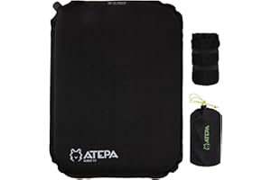 ATEPA Inflatable Stadium Seat Cushion, Self-Inflating Memory Foam Stadium Seats Bleacher Seat Chair Cushion Pad for Airplane Travel Backpacking Sports Events
