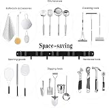 AceMining 5 Holders 4 Hooks Wall Mount Broom Organizer Stainless Steel view 7