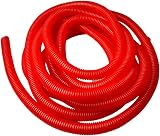 On1shelf PE Red Corrugated Conduit Flexi Pipe 15mm Split 10m